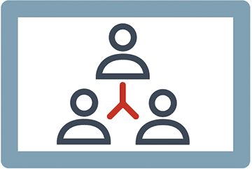 Hierarchy of people icon